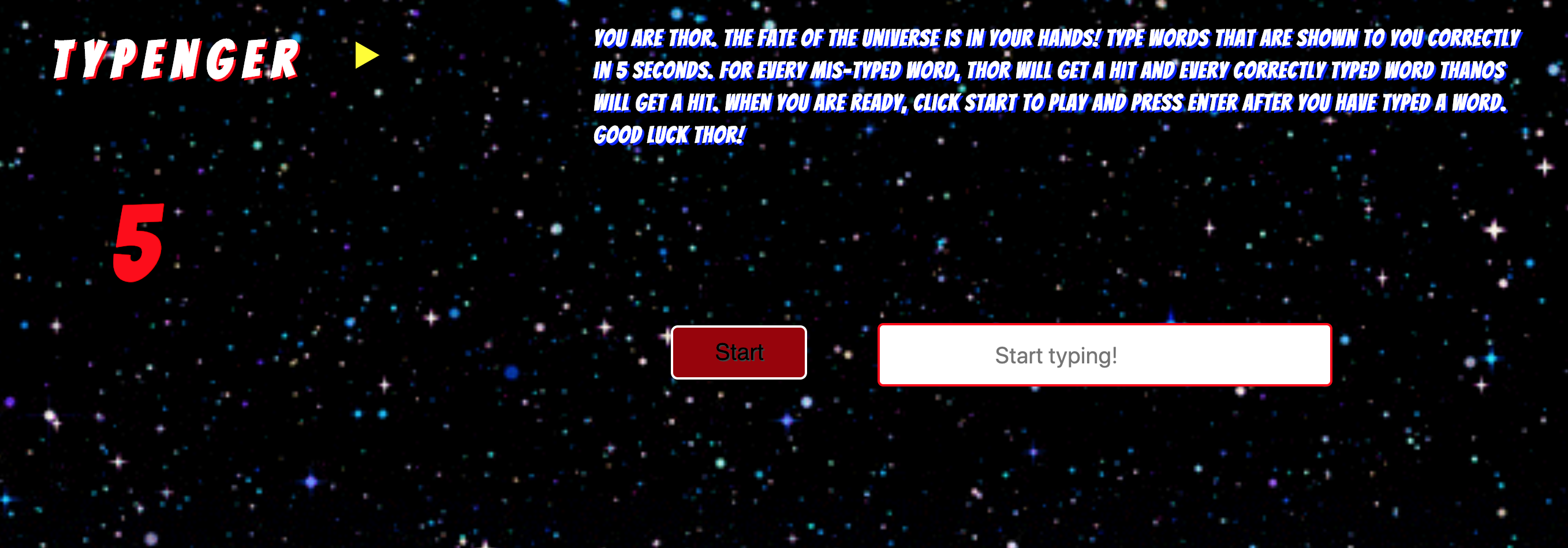 Typenger game image